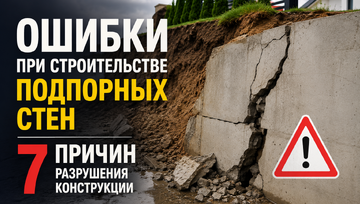 Ошибки при строительстве подпорных стен: 7 причин разрушения конструкции